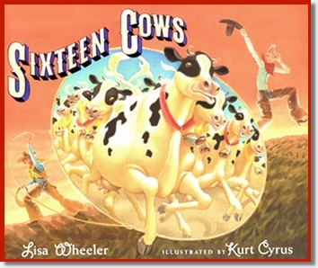 cows jumping through laso